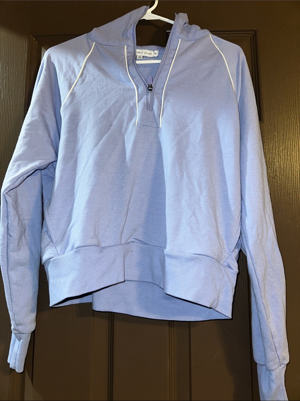 Sincerely Jules Light Lavender Half-Zip Hooded Pullover
